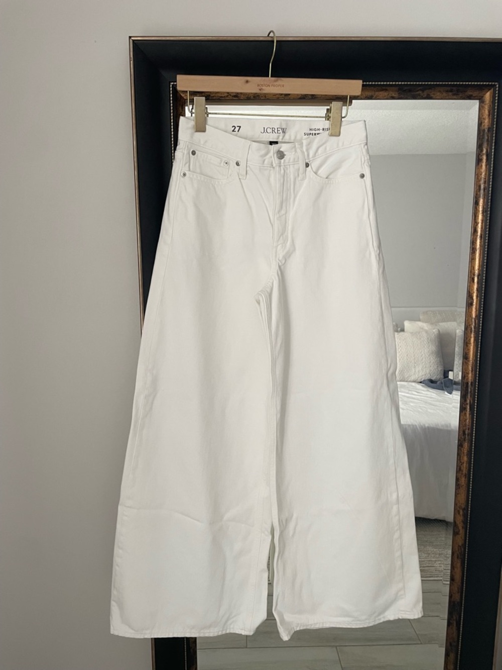 J. Crew White High-Rise Superwide Leg Jeans - Picture 2 of 5